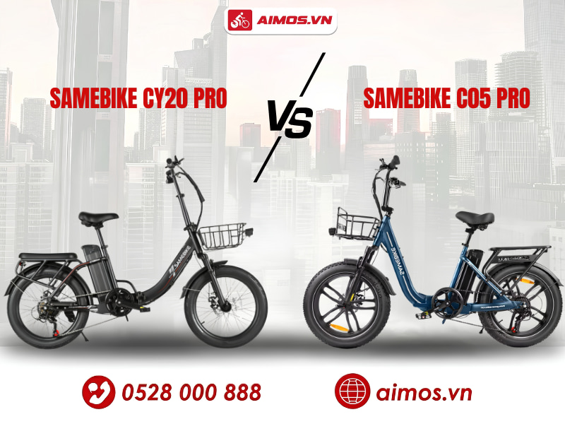 So sánh thiết kế và những điểm khác biệt giữa Samebike CY20 Pro và Samebike C05 Pro.