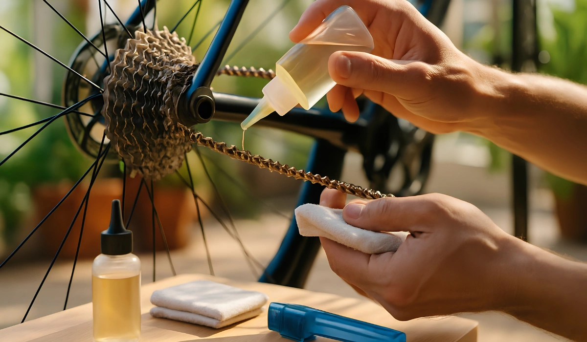 Vệ sinh và bôi trơn xích định kỳ giúp hệ thống truyền động vận hành ổn định
