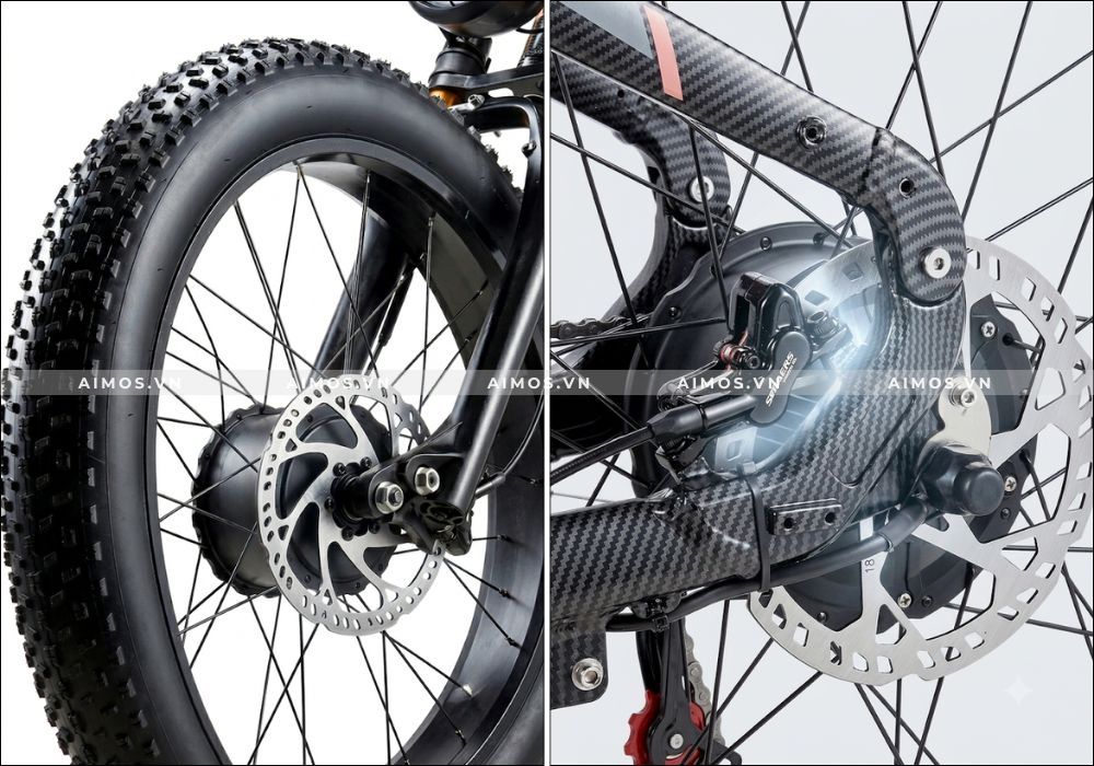 Phanh đĩa kép cực kỳ an toàn