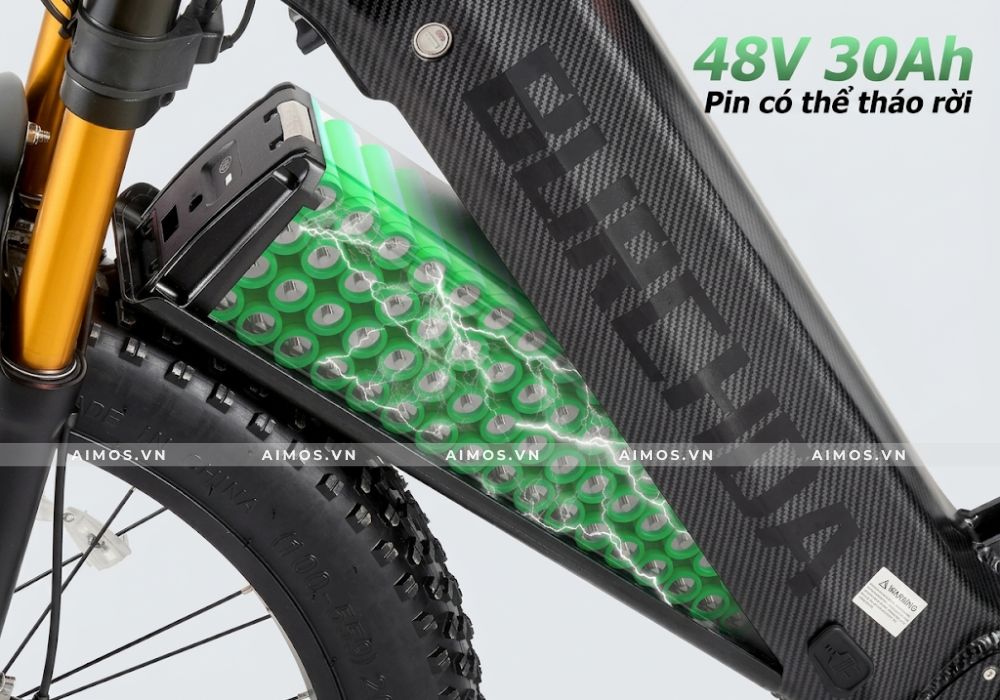 Pin dung lượng cao 48V 30Ah của xe đạp trợ lực điện Burchda