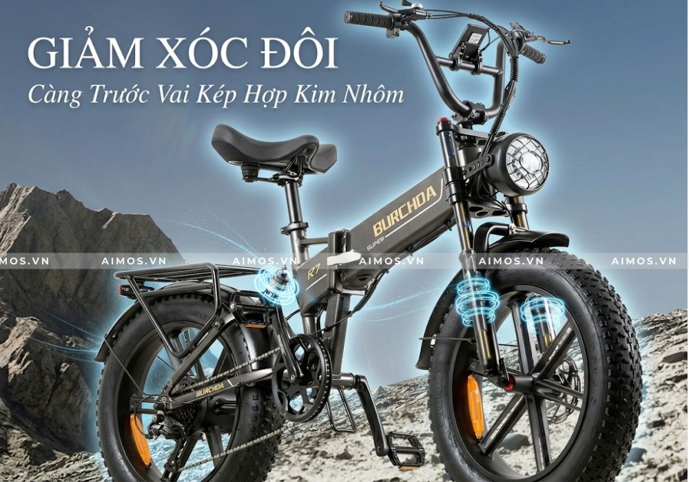 Giảm xóc kép giúp xe nhẹ nhàng vượt qua mọi chướng ngại vật