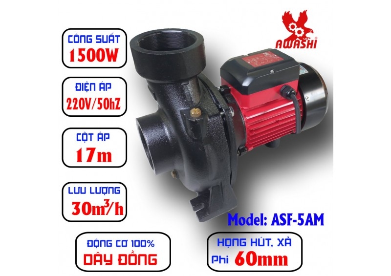 Máy bơm ly tâm lưu lượng Awashi ASF-5AM (1.5KW)