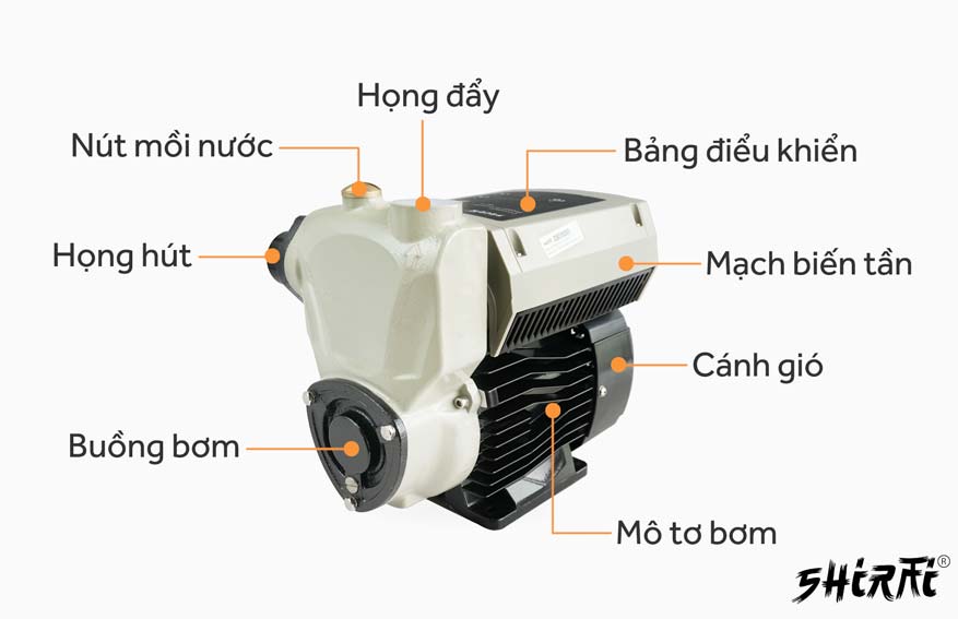 Máy bơm tăng áp biến tần Shirai IJLm-800AP (800w)