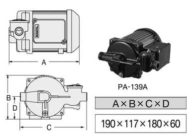 Máy bơm tăng áp điện tử Hanil PA 139A (110w) - Nhập khẩu Hàn Quốc