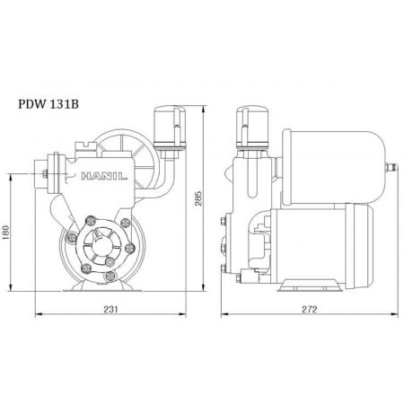 Máy bơm nước tăng áp Hanil PDW 131B (125w)