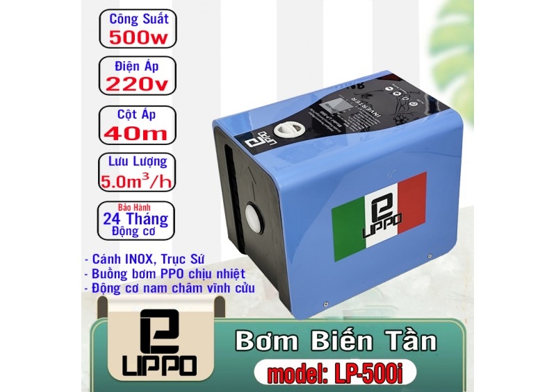 Máy bơm tăng áp biến tần Lippo LP-500i (500W)