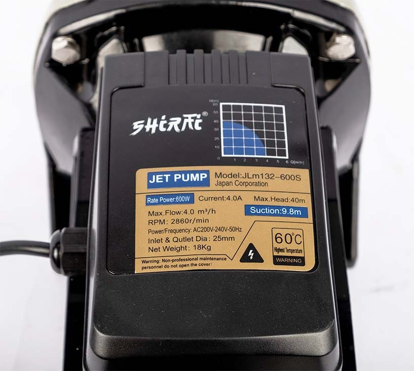 Máy bơm nước bán chân không SHIRAI JLM 132-600S (600w)