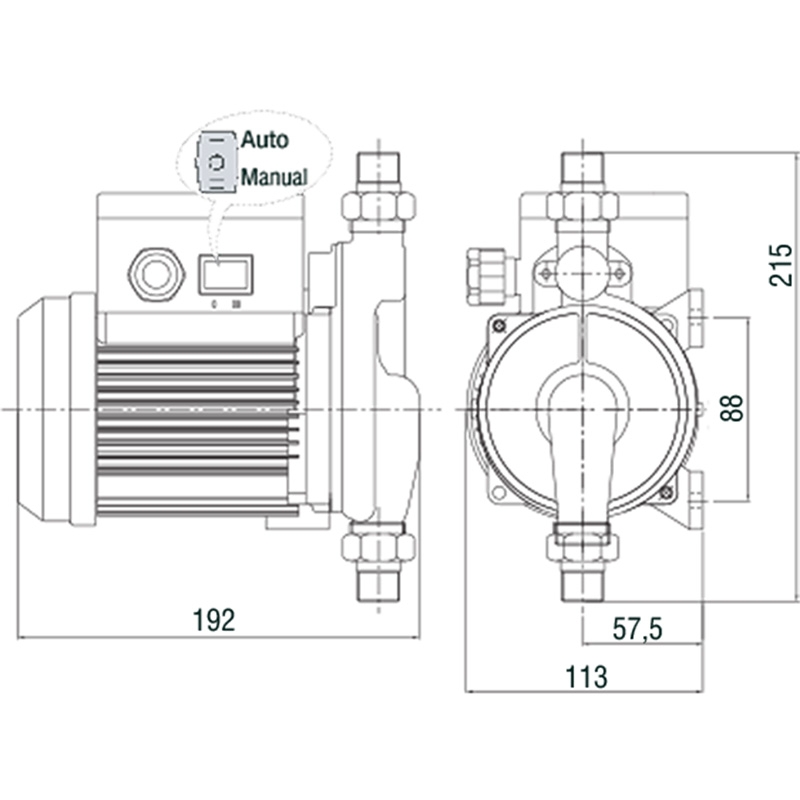 Máy bơm tăng áp điện tử Wilo PB 088 EA (60w) - Nhập khẩu nguyên chiếc Hàn Quốc