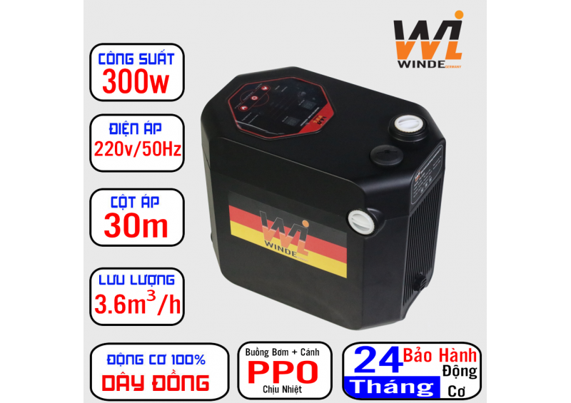 Bơm tăng áp biến tần Winde Wli-300i (300w)