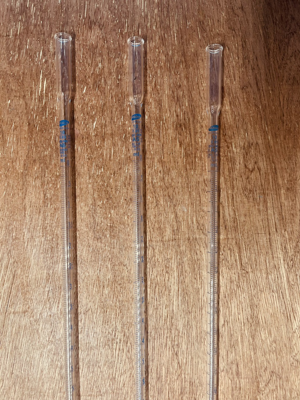 Buret thủy tinh khóa nhựa PTFE 10ml, Class A, Hãng OMSONS GERMANY