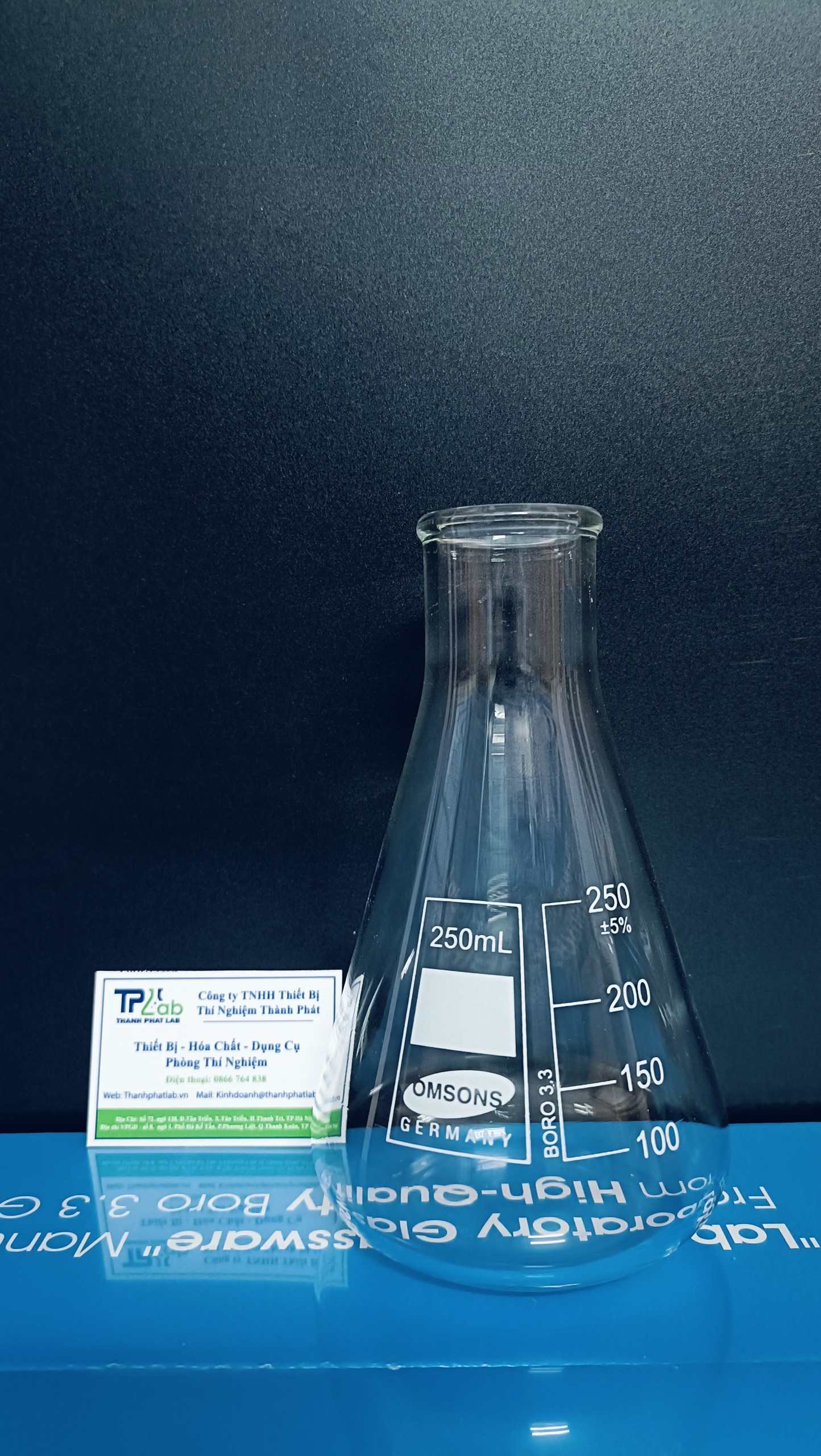 Bình tam giác 250ml, Hãng OMSONS GERMANY