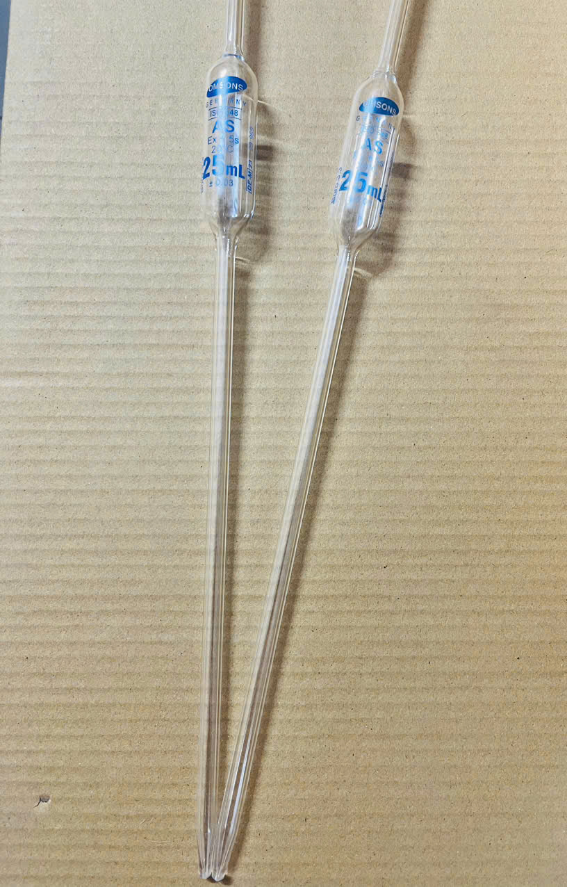 Pipet bầu 25ml, Class A, Hãng OMSONS GERMANY