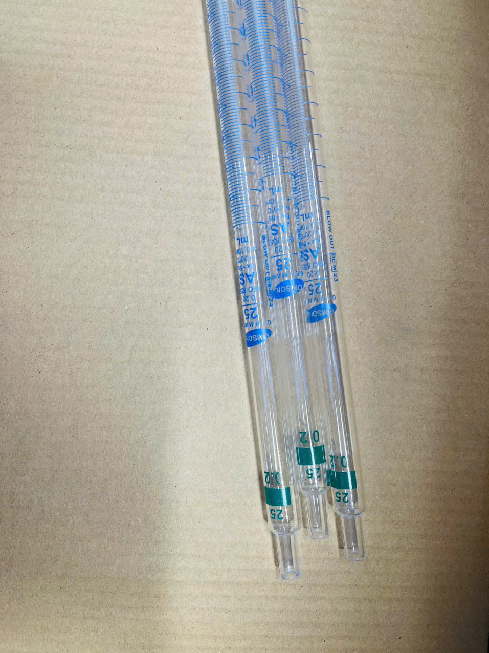 Pipet thẳng 25ml, Class A, Hãng OMSONS GERMANY