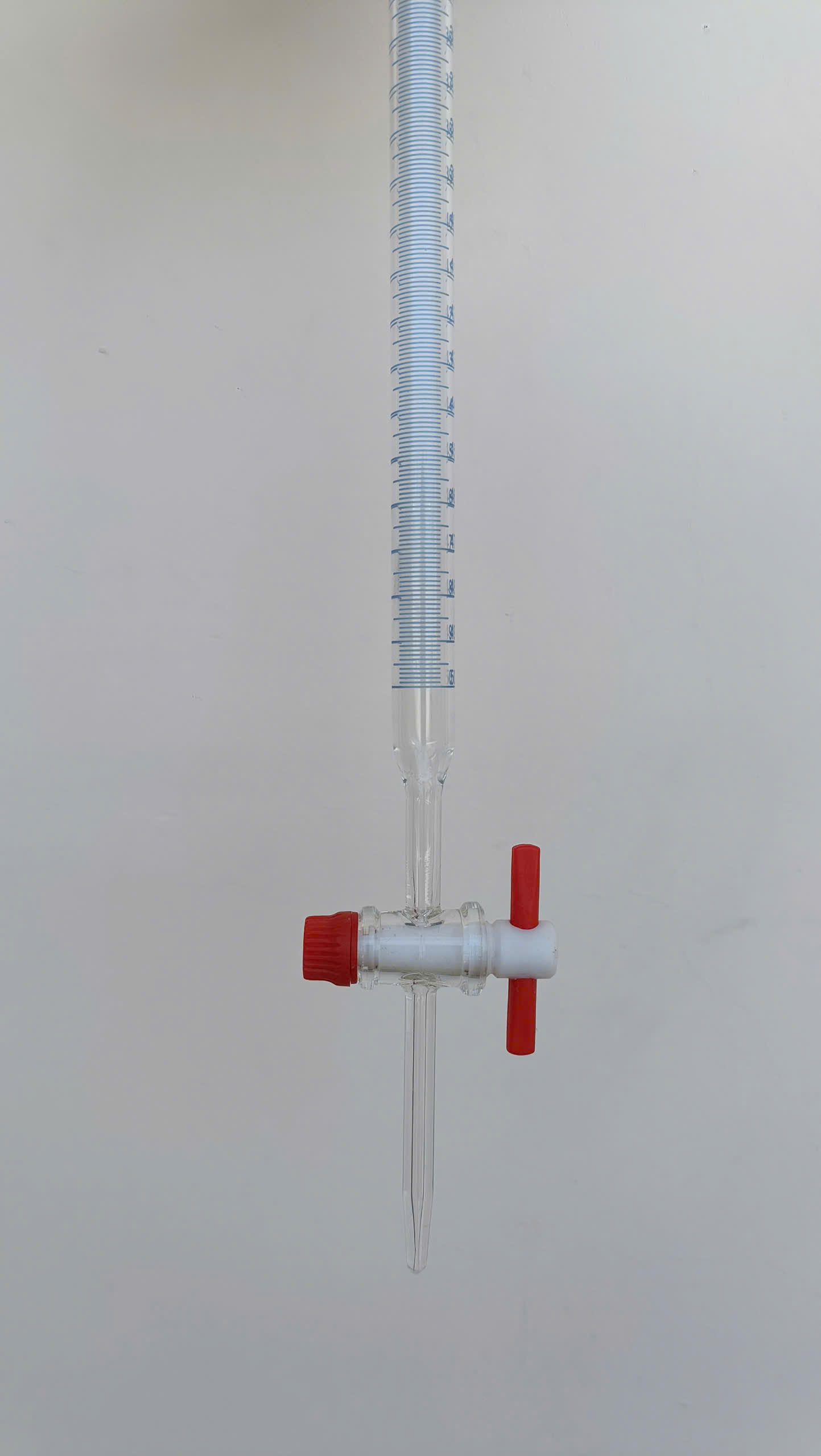 Buret thẳng khóa nhựa PTFE 25ml, Class B, Hãng OMSONS GERMANY