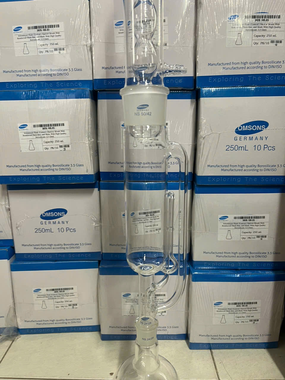 Bộ cất soxhlet 500ml, Hãng OMSONS GERMANY