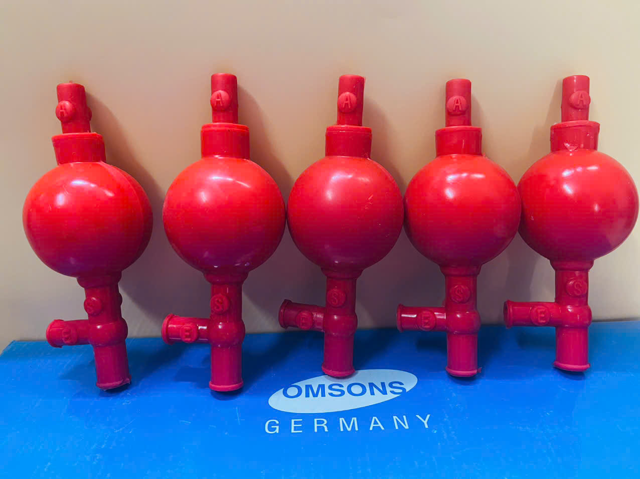 Quả bóp cao su 3 van, loại cao su silicon, Hãng OMSONS GERMANY