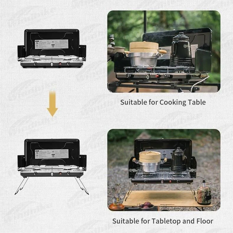 Bếp ga đôi cắm trại Naturehike