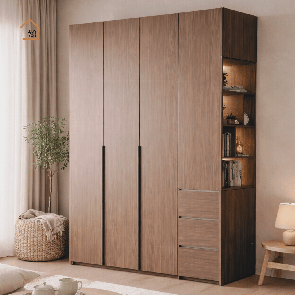 DIEGO, TQA_014, Tủ quần áo hiện đại sang trọng, 160x60x200cm, Nội thất Nhà trên cao