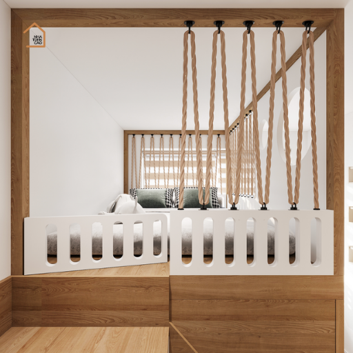 MADDY, Giường tầng cho trẻ em thiết kế tiện nghi hiện đại, GT_010, Nội thất Nhà trên cao