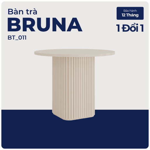 BRUNA, Bàn trà nhỏ nhắn sang trọng, BT_011, 45x45x55cm, Gỗ MDF phủ sơn 2K, Nội thất Nhà trên cao