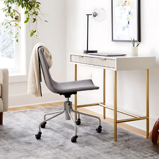 NANCY MINI, Bàn trang điểm nhỏ gọn sang trọng, BTD_021, 100x40x75cm, Plywood phủ Veneer, Nội thất Nhà Trên Cao