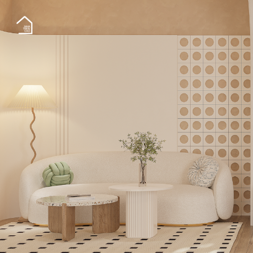 BRUNA, Bàn trà nhỏ nhắn sang trọng, BT_011, 45x45x55cm, Gỗ MDF phủ sơn 2K, Nội thất Nhà trên cao