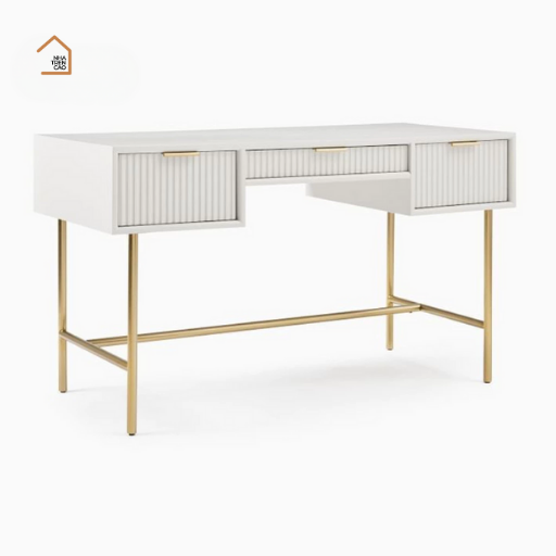 NANCY, Bàn trang điểm hiện đại, BTD_008, 120x40x75cm, Plywood phủ Veneer, Nội thất Nhà Trên Cao