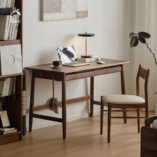 HONA, BLV_026, Bàn làm việc sang trọng, 120x60x75cm, Plywood phủ veneer, Nội thất Nhà trên cao