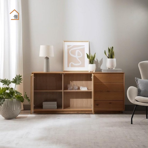 LUCA, TLT_040, Tủ lưu trữ phong cách hiện đại, 140x40x80cm, Gỗ MDF phủ Melamine, Nội thất Nhà trên cao