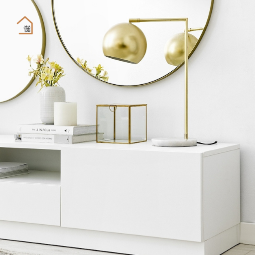 DARIA, Kệ tivi phong cách Scandinavian, TTV_050, 180x40x45cm, MDF phủ sơn 2K, Nội thất Nhà Trên Cao