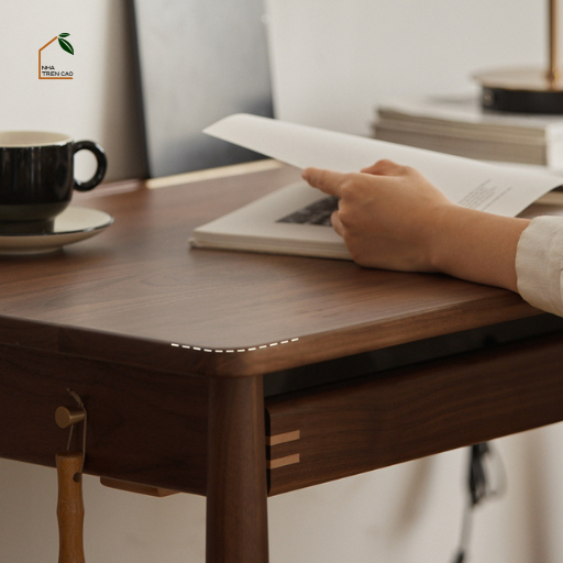 HONA, BLV_026, Bàn làm việc sang trọng, 120x60x75cm, Plywood phủ veneer, Nội thất Nhà trên cao