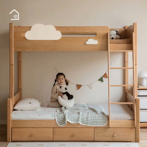 SERENA, Giường ngủ 2 tầng cho trẻ em tiện nghi, GT_001, Nội thất Nhà trên cao