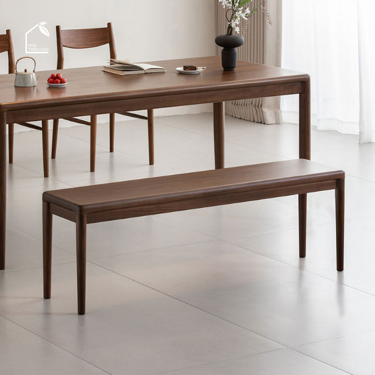 LUNA, GB_002 ghế băng đa năng thiết kế cổ điển, 140x32x45cm, Plywood phủ veneer, Nội thất Nhà trên cao
