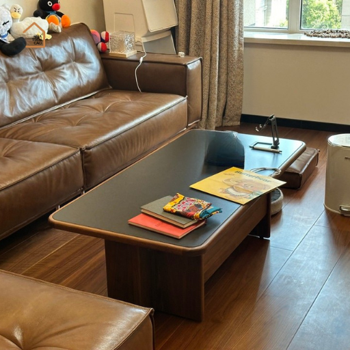 TIBO, Bàn trà phong cách Japandi sang trọng, BT_012, 100x50x40cm, Plywood phủ veneer, Nội thất Nhà trên cao