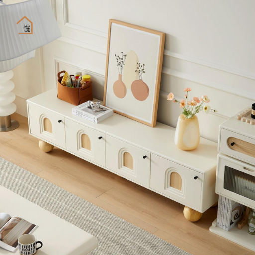 BELL, Kệ tivi phong cách Japandi hiện đại, TTV_032, 180x40x50cm, MDF phủ sơn 2K, Nội thất Nhà Trên Cao