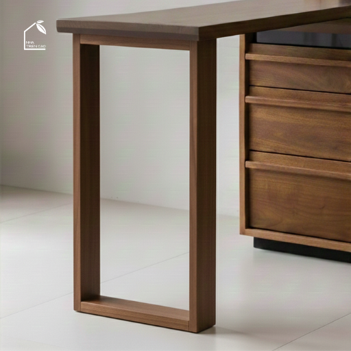 LINEA, BLV_027, Bàn Làm Việc Chữ L Đa Năng, 6 Hộc - 9 Hộc, Gỗ Plywood Phủ Veneer, Nội Thất Nhà Trên Cao