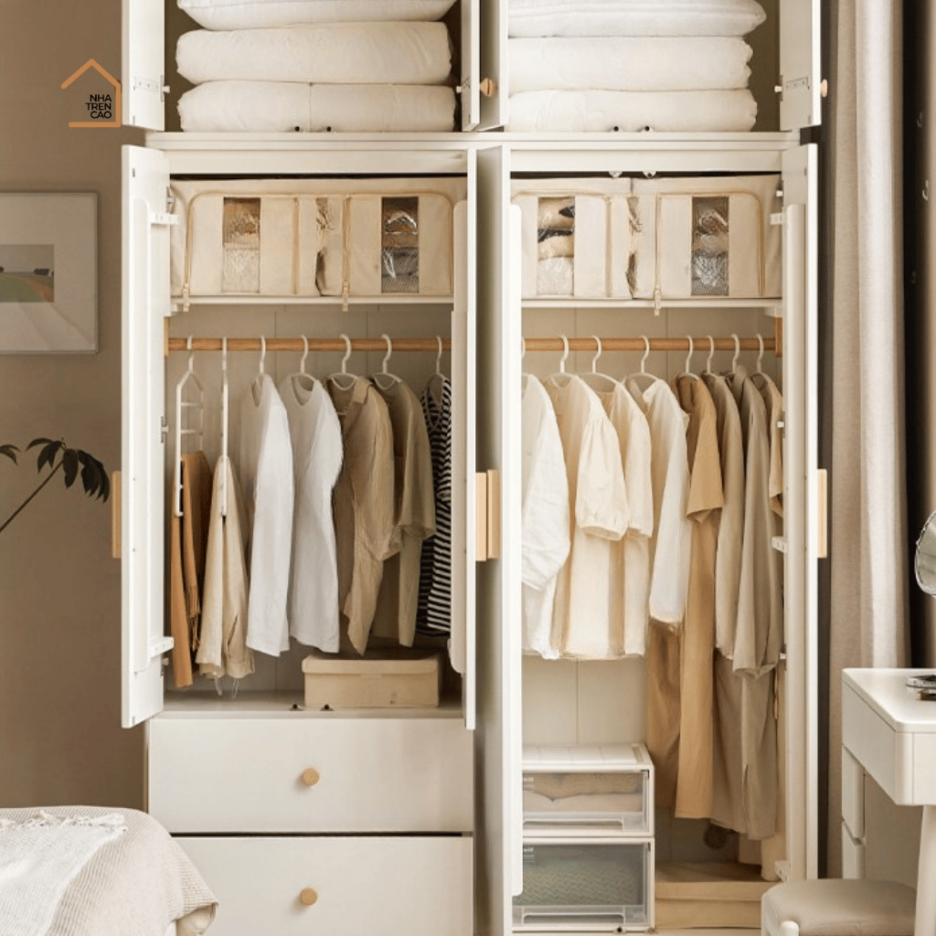 BRUNA, Tủ lưu trữ phong cách hiện đại, TLT_028, 160x40x80cm, Gỗ MDF phủ sơn 2K, Nội thất Nhà trên cao