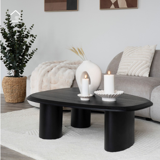 MIA - Bàn trà phòng khách phong cách hiện đại, BT_006, 90x55x40cm, Plywood phủ Veneer, Nội thất Nhà trên cao