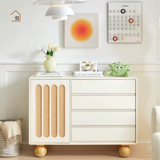 BRUNA, Tủ lưu trữ phong cách hiện đại, TLT_029, 100x40x90cm, Gỗ MDF phủ sơn 2K, Nội thất Nhà trên cao