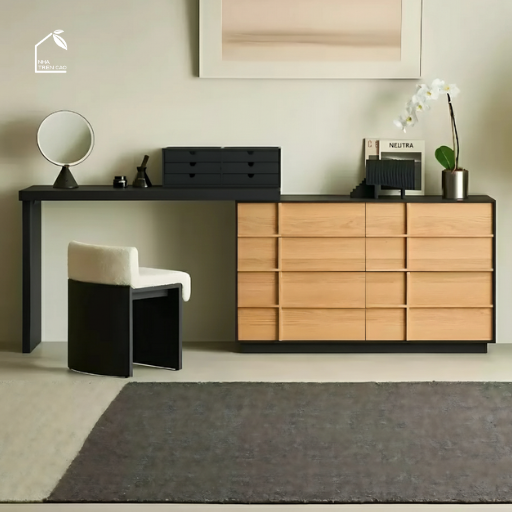 SOVA, BTD_032, Bàn trang điểm kết hợp bàn làm việc hiện đại, 120x40x75cm, Nội thất Nhà Trên Cao