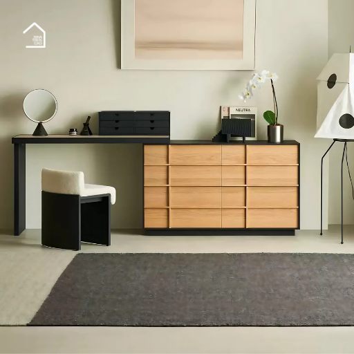 SOVA, Bàn trang điểm kết hợp bàn làm việc hiện đại, BTD_032, 120x40x75cm, Nội thất Nhà Trên Cao