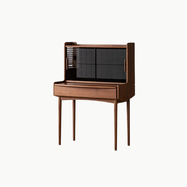 SOLIN, BTD_039, Bàn trang điểm phối kính, 90x45x130cm, Plywood phủ veneer, Nội thất Nhà Trên Cao