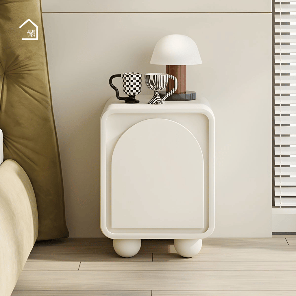 BRUNA, TDG_007, Tủ đầu giường sơn 2K, 40x35x50cm, MDF phủ sơn 2K, Nội thất Nhà trên cao