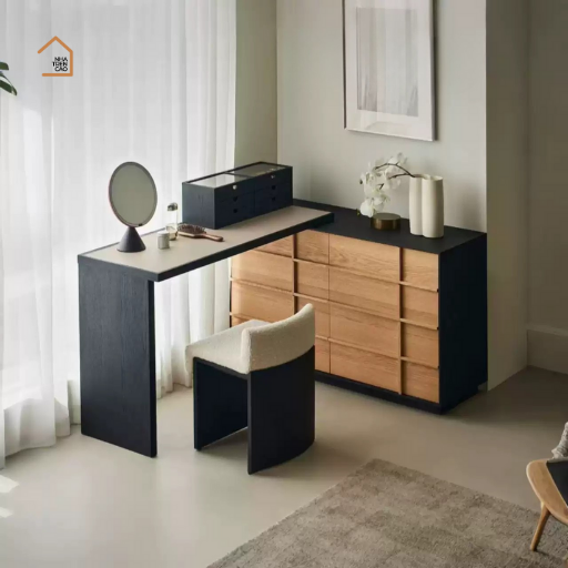 SOVA, Bàn trang điểm kết hợp bàn làm việc hiện đại, BTD_032, 120x40x75cm, Nội thất Nhà Trên Cao