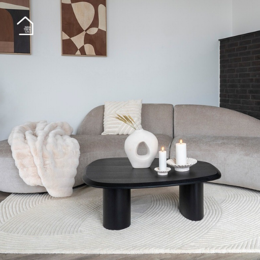 MIA - Bàn trà phòng khách phong cách hiện đại, BT_006, 90x55x40cm, Plywood phủ Veneer, Nội thất Nhà trên cao