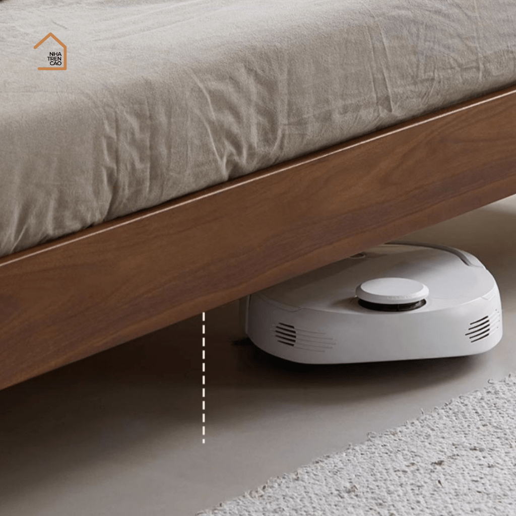FIKO, Giường ngủ phong cách sang trọng tối giản, GN_017, 200x160x100cm, Plywood phủ Veneer, Nội thất Nhà trên cao