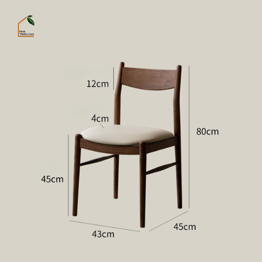 HONA, GD_001, ghế đơn phong cách cổ điển sang trọng, 43x45x80cm, Plywood phủ veneer, Nội thất Nhà trên cao