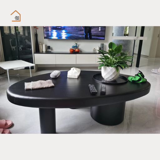 MIA - Bàn trà phòng khách phong cách hiện đại, BT_006, 90x55x40cm, Plywood phủ Veneer, Nội thất Nhà trên cao