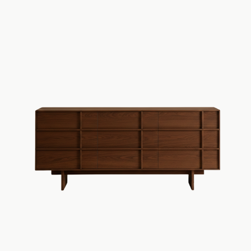 LINEA, TLT_086, Tủ lưu trữ phong cách tối giản hiện đại, 160x40x80cm, Gỗ Plywood phủ Veneer, Nội thất Nhà trên cao