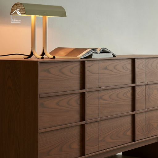 LINEA, TLT_086, Tủ lưu trữ phong cách tối giản hiện đại, 160x40x80cm, Gỗ Plywood phủ Veneer, Nội thất Nhà trên cao